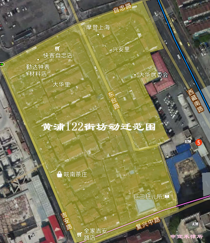 上海房产律师-黄浦区122街坊旧改动迁范围